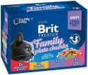 BRIT Cat Pouches Family Plate - mokra karma dla kota - 12 x 100g Brit