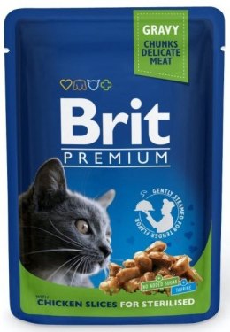 BRIT Premium Cat Chicken Sterilised - mokra karma dla kota - 100 g Brit