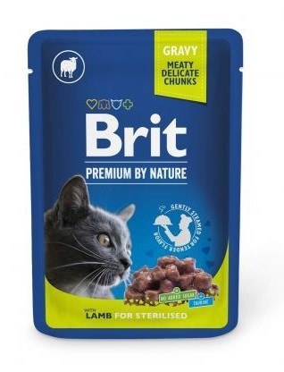 BRIT Premium by Nature Lamb for Sterilized - mokra karma dla kota - 100 g Brit