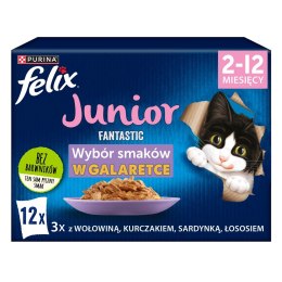 FELIX Fantastic Junior Kurczak - mokra karma dla kociąt - 12x85g PURINA NESTLE