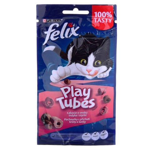 FELIX Play Tubes Indyk, Szynka - przysmak dla kota - 50 g PURINA NESTLE