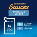 FELIX Sensations Ryba w sosie - mokra karma dla kota - 4x 85g PURINA NESTLE