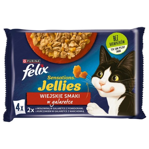 FELIX Sensations wołowina, kurczak - mokra karma dla kota - 4x 85g PURINA NESTLE