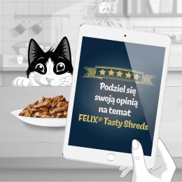 FELIX Tasty Shreds z kaczką i indykiem - mokra karma dla kota - 4x 80g PURINA NESTLE