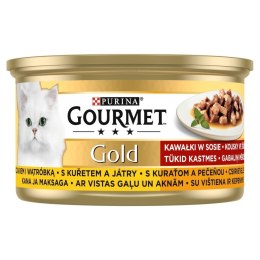 GOURMET GOLD Kurczak i wątróbka w sosie 85g PURINA NESTLE