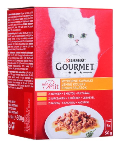 GOURMET Mon Petit Mix Drobiowy - mokra karma dla kota - 6x50 g PURINA NESTLE