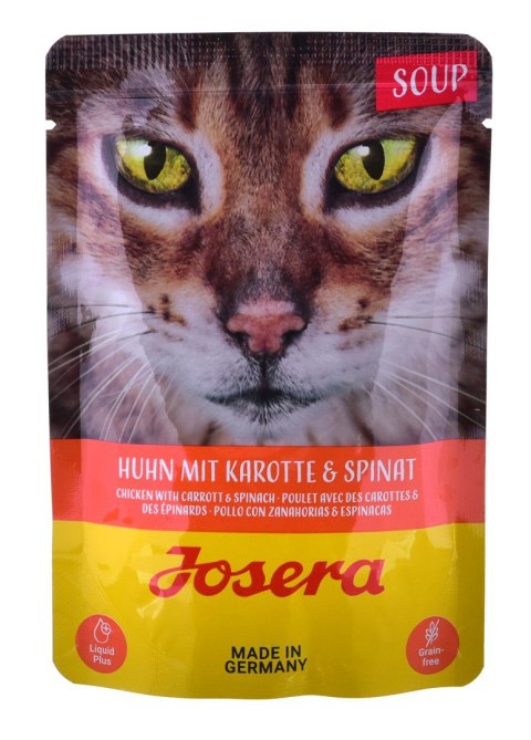 JOSERA Zupa kurczak z marchwią i szpinakiem - mokra karma dla kota - 70 g JOSERA