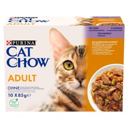 PURINA Cat Chow Jagnięcina, zielona fasolka - mokra karma dla kota - 10x85 g PURINA NESTLE