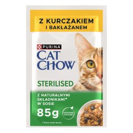 PURINA Cat Chow Sterilised kurczak i bakłażan - mokra karma dla kota - 4x85g PURINA NESTLE