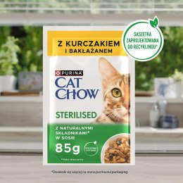 PURINA Cat Chow Sterilised kurczak i bakłażan - mokra karma dla kota - 4x85g PURINA NESTLE