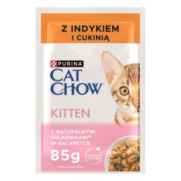 PURINA Cat Chow kitten indyk i cukinia w galaretce - mokra karma dla kota - 4x85g PURINA NESTLE