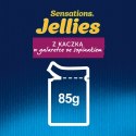 PURINA Felix Sensations Jellies z kaczką w galaretce ze szpinakiem - mokra karma dla kota - saszetka 85 g PURINA NESTLE