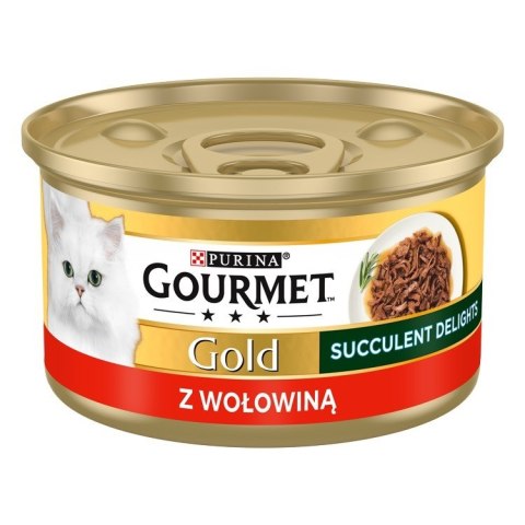 PURINA Gourmet Gold Succulent Delights Wołowina - mokra karma dla kota - 85 g PURINA NESTLE