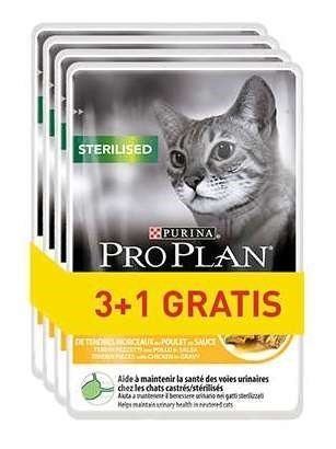 PURINA Pro Plan Sterilised Kurczak - mokra karma dla kota - 85g 3+1 saszetka gratis PURINA NESTLE