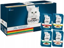 Purina Gourmet Perle fileciki w sosie Mix Smaków - mokra karma dla kota - 60x85 g PURINA NESTLE