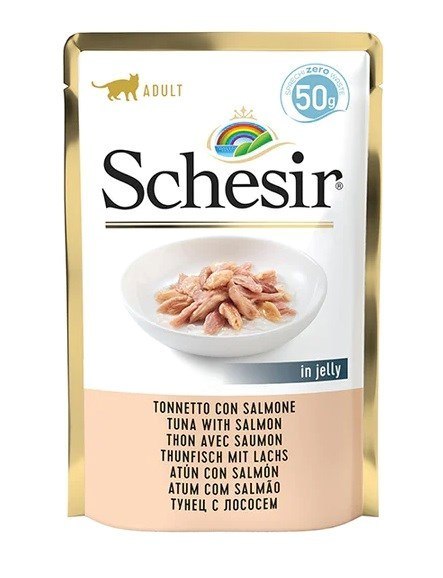 SCHESIR dla kotów Single Dish Tuńczyk z Łososiem 50g Agras Pet Foods