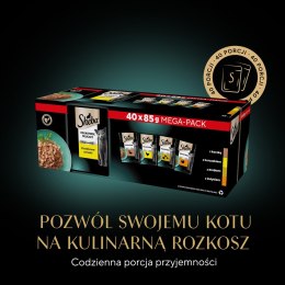 SHEBA Delicacy drobiowe smaki w galarecie- Drób - Mokra karma dla kota - 40x85g Sheba