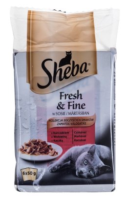 SHEBA Fresh & Fine mięsne dania w sosie - mokra karma dla kota - 6x50 g Sheba