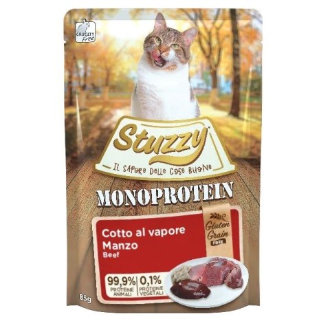 STUZZY dla kotów Monoprotein Wołowe dla Dorosłych 85g Agras Pet Foods