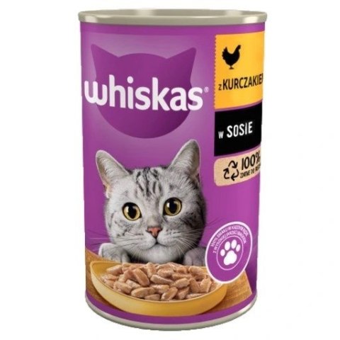 WHISKAS Kurczak w sosie - mokra karma dla kota - 400g Whiskas