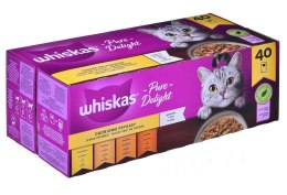 WHISKAS Pure Delight Drobiowe Frykasy w galaretce - mokra karma dla kota - 40 x 85g Whiskas