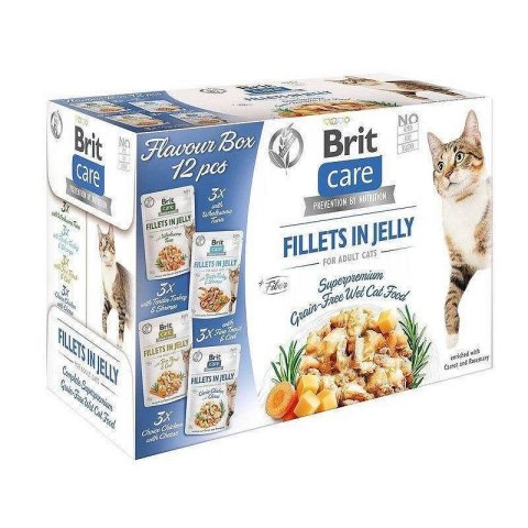 BRIT Care Fillets in Jelly Flavour Box - mokra karma dla kota - 12 x 85 g Brit