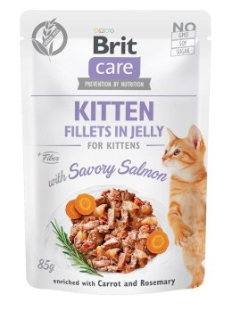 BRIT Care Fillets in Jelly filety z łososiem w galaretce - mokra karma dla kociąt - 85 g Brit