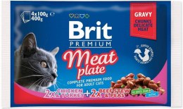 BRIT Premium Cat Meat Plate - mokra karma dla kota - 4x100 g Brit