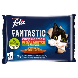 FELIX Fantastic Mięso z warzywami - mokra karma dla kota - 4x85g PURINA NESTLE