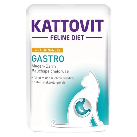 KATTOVIT GASTRO Kurczak z ryżem 85g dla kota KATTOVIT