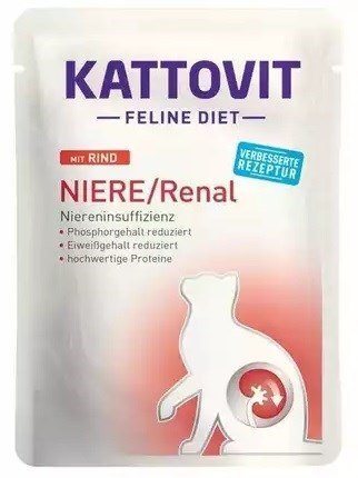 KATTOVIT SASZ NIERE/RENAL Wołowina 85g dla kota KATTOVIT