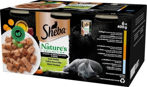 SHEBA Mix smaków w zestawie - mokra karma dla kota - 6x400 g Sheba