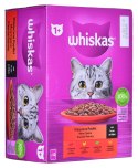 WHISKAS Klasyczne Posiłki w sosie - mokra karma dla kota - saszetka - 12x85 g Whiskas