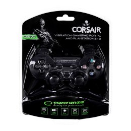 Gamepad Esperanza EG106 (PC, PS2, PS3; kolor czarny) Esperanza