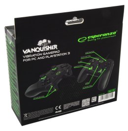 Gamepad Esperanza Vanquisher EGG110K (PC, PS3; kolor czarny, kolor zielony) Esperanza