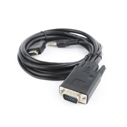 Adapter GEMBIRD A-HDMI-VGA-03-6 (HDMI M - D-Sub (VGA), Jack stereo 3,5 mm M; 1,8m; kolor czarny) GEMBIRD