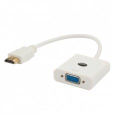 Adapter SAVIO CL-27/B (HDMI M - D-Sub (VGA) F; 0,10m; kolor biały) SAVIO