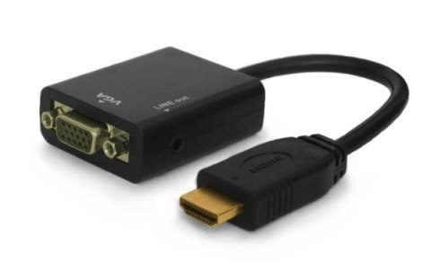 Adapter SAVIO cl-23 (HDMI M - D-Sub (VGA) F; 0,20m; kolor czarny) SAVIO