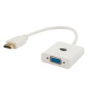 Adapter SAVIO cl-27 (HDMI M - D-Sub (VGA) F; 0,10m; kolor biały) SAVIO