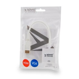 Adapter SAVIO cl-27 (HDMI M - D-Sub (VGA) F; 0,10m; kolor biały) SAVIO