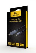 GEMBIRD ADAPTER USB TYP-C DO HDMI NA KABLU, 1.8M, 4K, KOLOR SZARY GEMBIRD