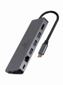 GEMBIRD MULTI ADAPTER USB TYP-C 5W1 HUB, HDMI, CZYTNIK KART, LAN, PD - 100W) GEMBIRD