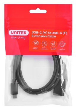 UNITEK KABEL ADAPTER USB-C-USB-A,M/F 10GBPS 60W 1M UNITEK