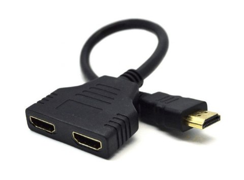 Adapter GEMBIRD DSP-2PH4-04 (HDMI M - 2x HDMI F; 0,20m; kolor czarny) GEMBIRD