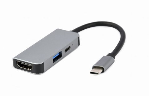 GEMBIRD MULTI ADAPTER USB TYP-C 3W1 (HUB USB + HDMI + PD) GEMBIRD