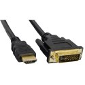 Kabel Akyga AK-AV AK-AV-11 (DVI-D M - HDMI M; 1,8m; kolor czarny) Akyga