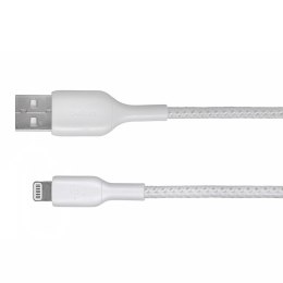 Kabel Belkin BoostCharge Braided Lightning to USB-A Cable 2m oplot White Belkin