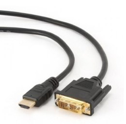 Kabel GEMBIRD CC-HDMI-DVI-6 (HDMI M - DVI-D M; 1,8m; kolor czarny) GEMBIRD