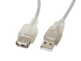 Kabel Lanberg CA-USBE-12CC-0018-TR (USB 2.0 M - USB 2.0 F; 1,8m; kolor biały) Lanberg