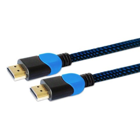 Kabel SAVIO GCL-02 (HDMI M - HDMI M; 1,8m; kolor czarno-niebieski) SAVIO